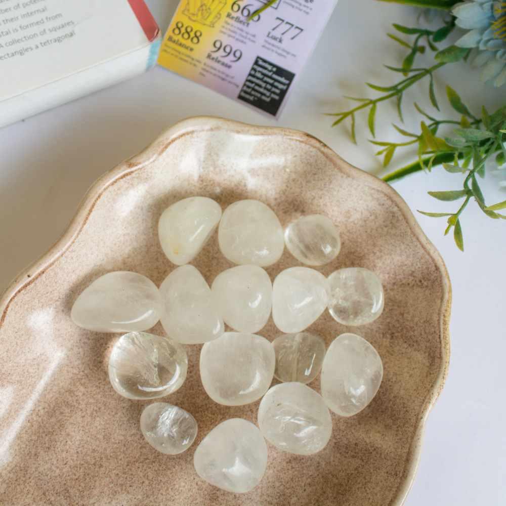 Gaea Crystals - Clear Quartz Tumbles Crystal Healing StoneGemstones and Crystal JewelryGaea Crystals - Clear Quartz | Potent Positive Vibes | CBD Store India