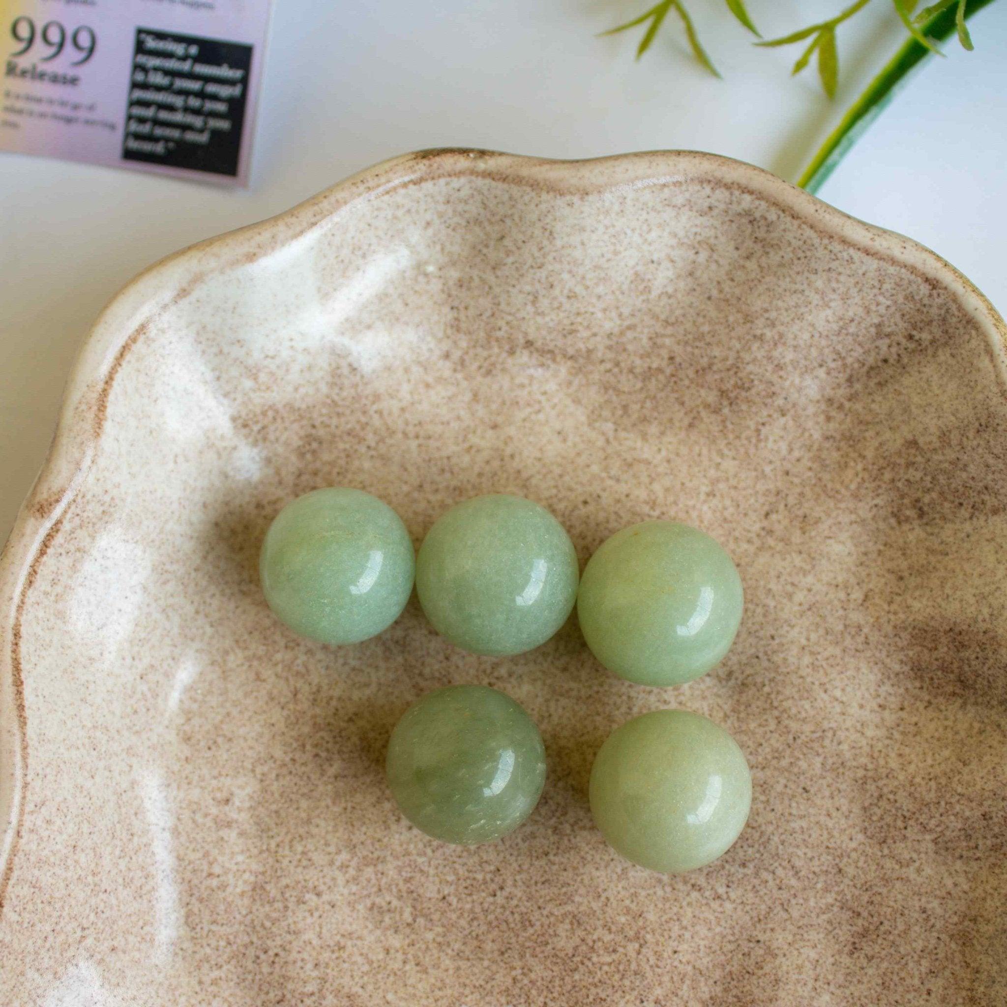 Gaea Crystals - Green Aventurine Mini Spheres.
