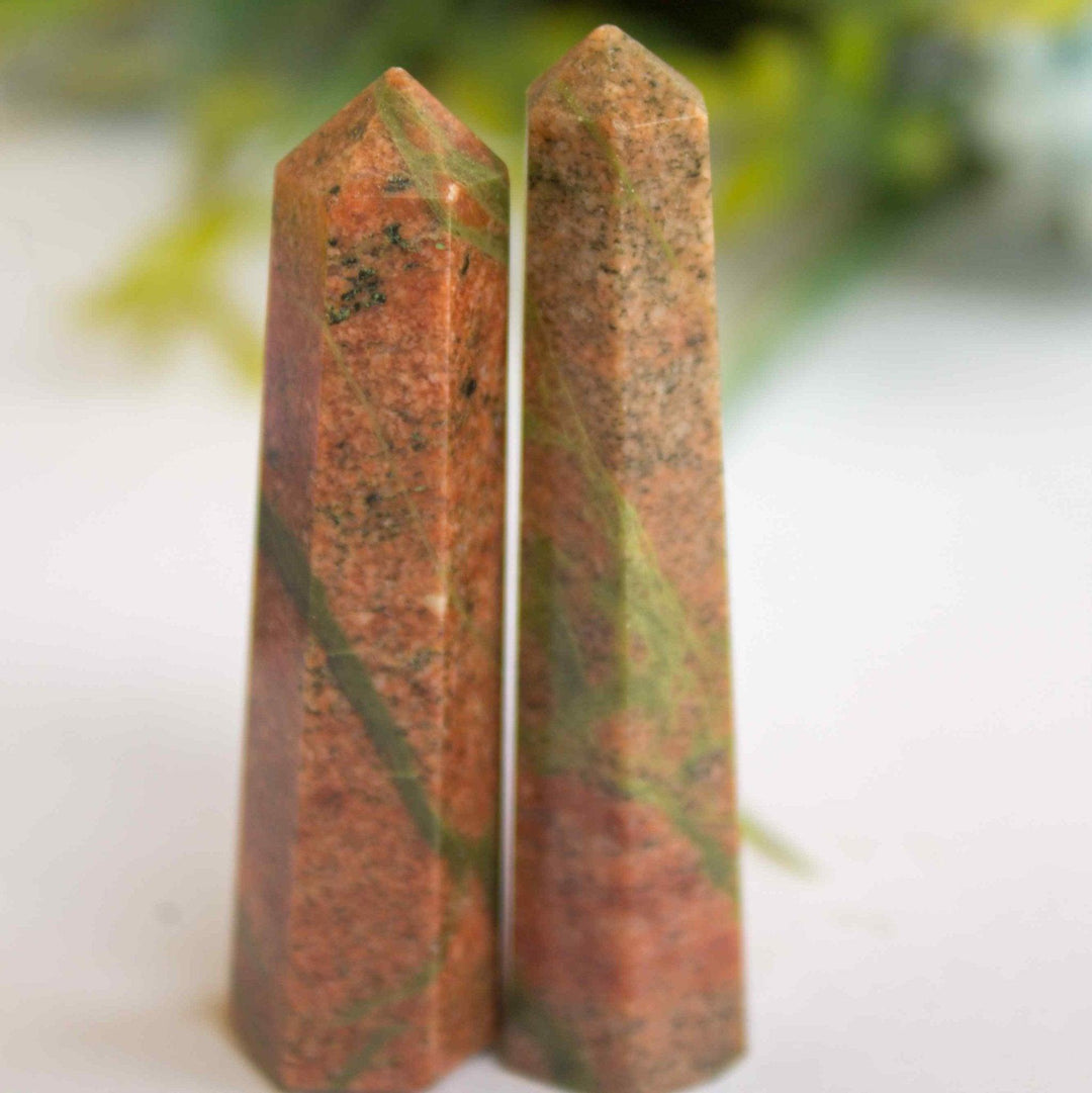 Gaea Crystals - Unakite Crystal PointersGemstones and Crystal JewelryGaea Crystals - Unakite Pointers | Healing Crystal Pointers 