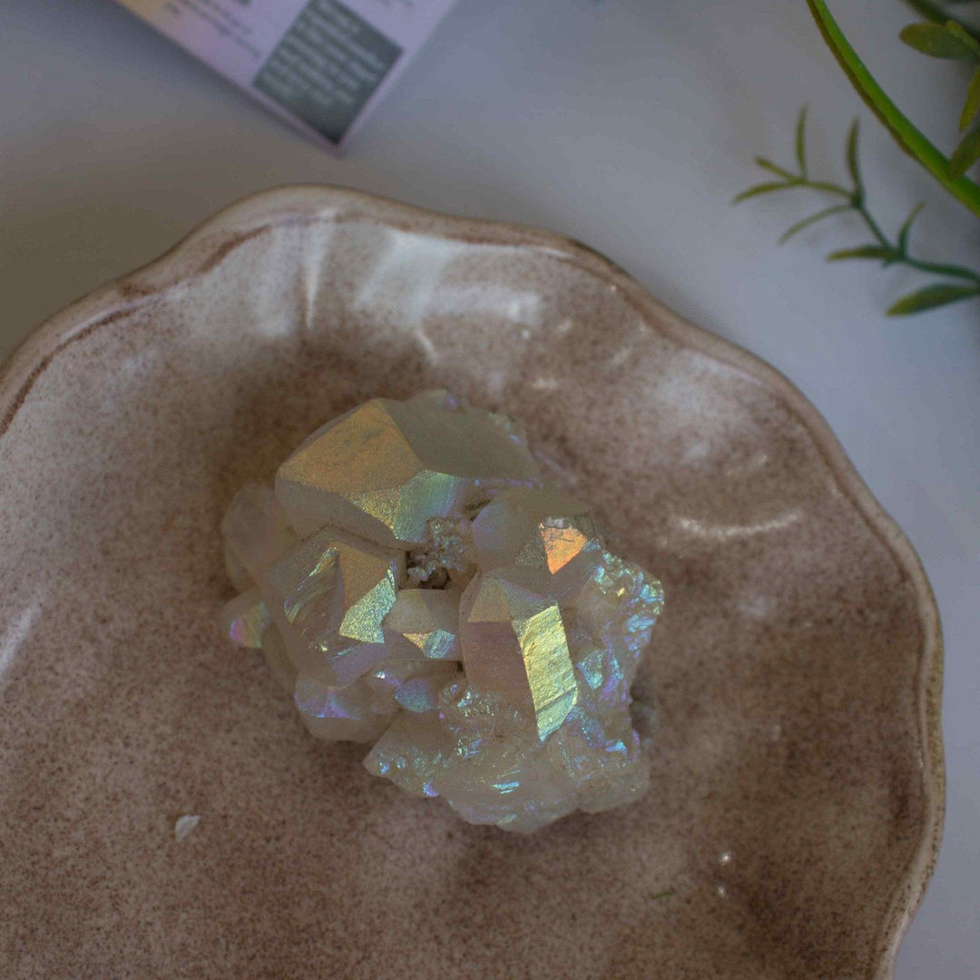 Gaea Crystels - Angel Aura Quartz ClustersGemstones and Crystal JewelryGaea Crystels - Angel Aura Quartz Clusters | Healing Crystels