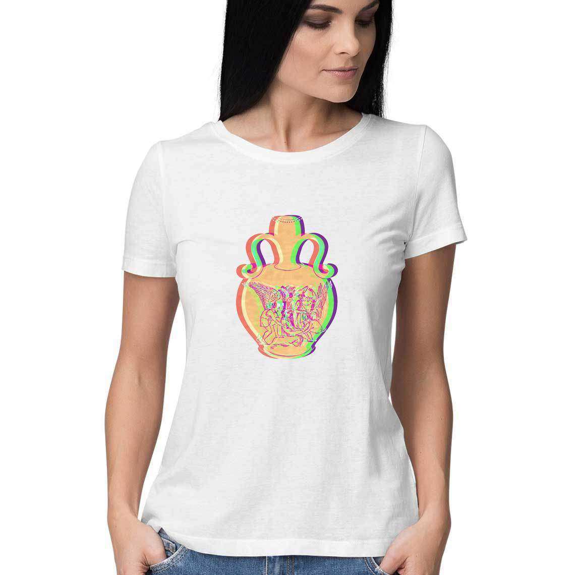 Greek Vase Graphic Women's T-Shirt - CBD Store India