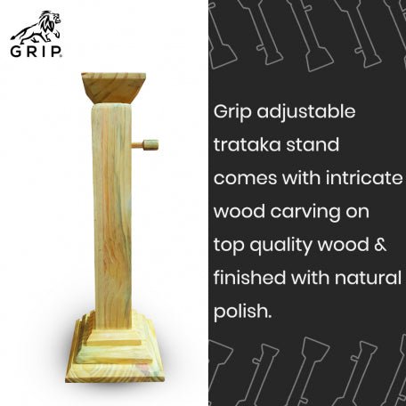 Grip Adjustable Trataka Stand Comes With Intricate Wood Carving On Top Quality Wood - CBD Store India