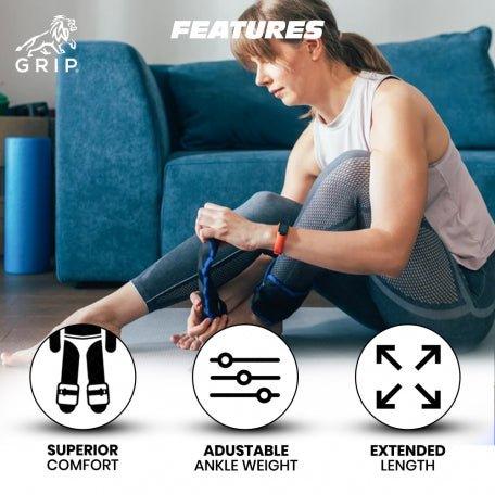 Grip Ankle Weight, Increase The Energy You Burn While Walking - 2KgsYoga toolGrip Ankle Weight, Increase The Energy You Burn While Walking - 2Kgs