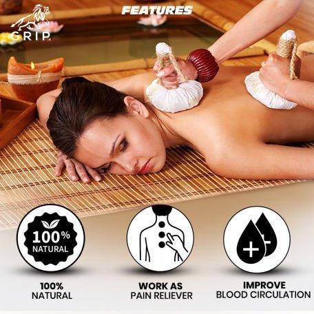 Grip Ayurvedic Massage Potli, Helps To Release Tension In Shoulders, Neck, And Back.