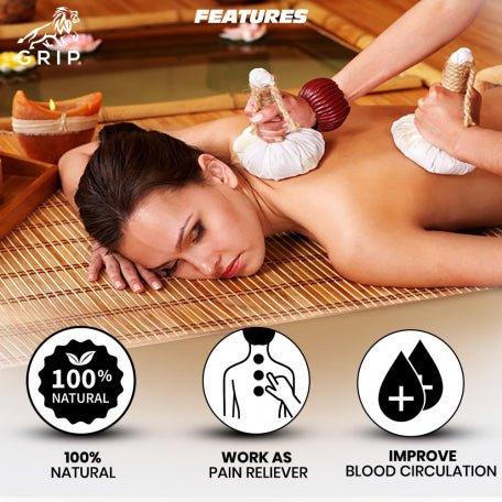 Grip Ayurvedic Massage Potli, Helps To Release Tension In Shoulders, Neck, And BackYoga tool