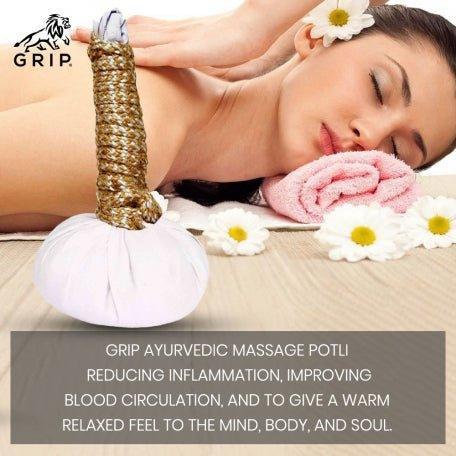 Grip Ayurvedic Massage Potli, Helps To Release Tension In Shoulders, Neck, And Back.