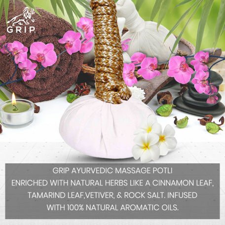Grip Ayurvedic Massage Potli, Helps To Release Tension In Shoulders, Neck, And Back - CBD Store India