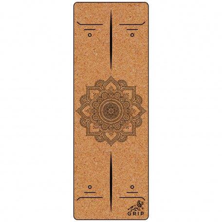 Grip Cork 24 Inches X 72 Inches, 7MM Thickness, Mandala Design Yoga Mats For Men & Women With Carry Strap & Bag.Yoga toolGrip Cork Mandala Design Yoga Mats For Men & Women With Carry Strap & Bag