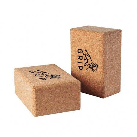 Grip Eco-Friendly & Sustainable Cork Yoga Brick (Set Of 2) To Support, Improve & Strengthen Your Reach And Make More Difficult Poses Accessible. - CBD Store India