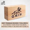 Grip Eco-Friendly Wooden Yoga Brick, That Provides Stability, Balance And Flexibility During Poses & Workouts (Set Of 2)Yoga toolGrip Eco-Friendly Wooden Yoga Brick| Provides Stability, Balance And Flexibility During Poses & Workouts (Set Of 2)