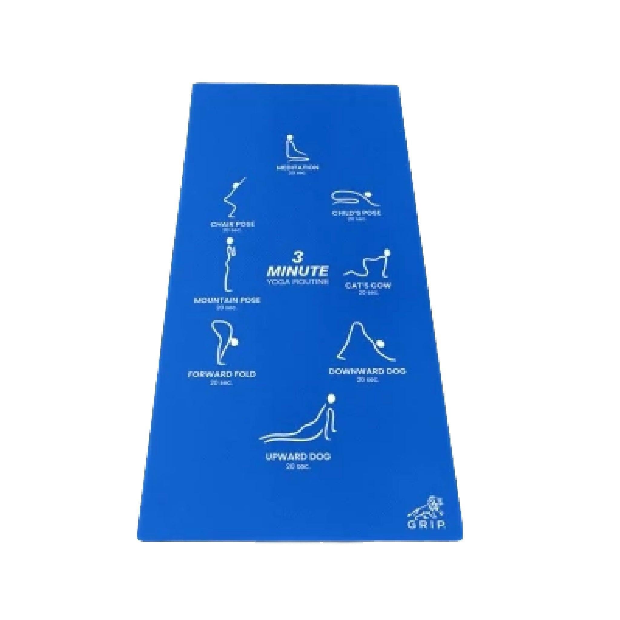 Grip Extra Large 38 Inches X 80 Inches, 13MM Thickness, Blue Color, Chakra With Alignment Design Yoga Mats For Men & Women.