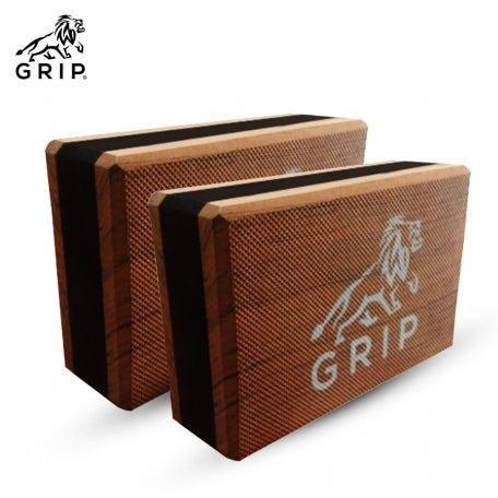 Grip High Density EVA Foam Blocks To Support And Deepen Poses, That Improves, Strengthen, Aid Balance And Increase Flexibility - Lightweight | Odor Resistant | Set Of 2 | Brown Color.
