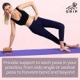 Grip High Density EVA Foam Blocks To Support And Deepen Poses, That Improves, Strengthen, Aid Balance And Increase Flexibility - Lightweight | Odor Resistant | Set Of 2 | Brown ColorYoga toolGrip High Density EVA Foam Blocks | Support And Deepen Poses