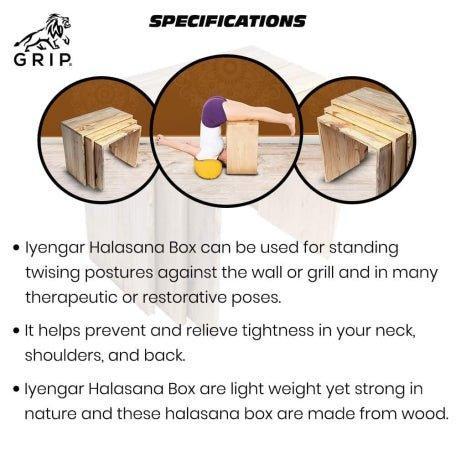 Grip Iyengar Halasana Box | It Can Be Used For Standing.