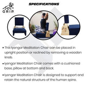 Grip Iyengar Meditation Chair | It Comes With A Cushioned Base - CBD Store India