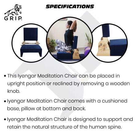 Grip Iyengar Meditation Chair | It Comes With A Cushioned Base - CBD Store India