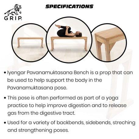 Grip Iyengar Pawan Muktasana Bench | Used For A Variety Of PosesYoga toolGrip Iyengar Pawan Muktasana Bench | Used For A Variety Of Poses