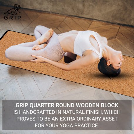 Grip Iyengar Quarter Round Wooden Blocks | Bars - CBD Store India