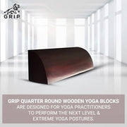 Grip Iyengar Quarter Round Wooden Blocks | Bars - CBD Store India