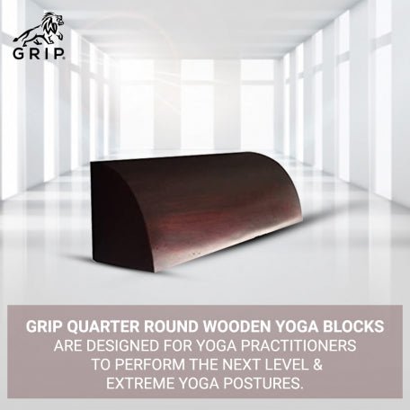 Grip Iyengar Quarter Round Wooden Blocks | Bars - CBD Store India