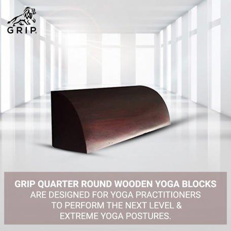 Grip Iyengar Quarter Round Wooden Blocks | BarsYoga toolGrip Iyengar Quarter Round Wooden Blocks | Bars