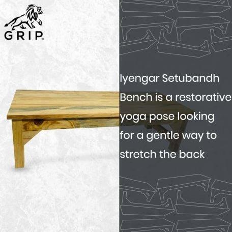 Grip Iyengar Setubandh Bench | This Bench Is Very Stable & Sturdy.