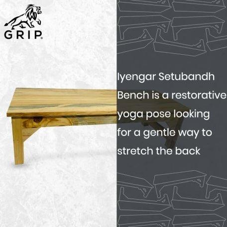 Grip Iyengar Setubandh Bench | This Bench Is Very Stable & SturdyYoga toolGrip Iyengar Setubandh Bench | This Bench Is Very Stable & Sturdy