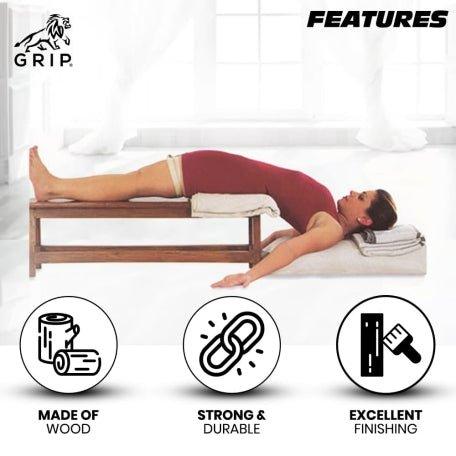 Grip Iyengar Setubandh Bench | This Bench Is Very Stable & SturdyYoga toolGrip Iyengar Setubandh Bench | This Bench Is Very Stable & Sturdy
