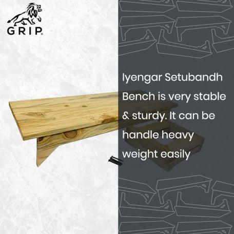 Grip Iyengar Setubandh Bench | This Bench Is Very Stable & Sturdy.