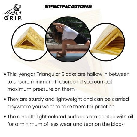 Grip Iyengar Triangular Block | They Are Sturdy And Lightweight - CBD Store India