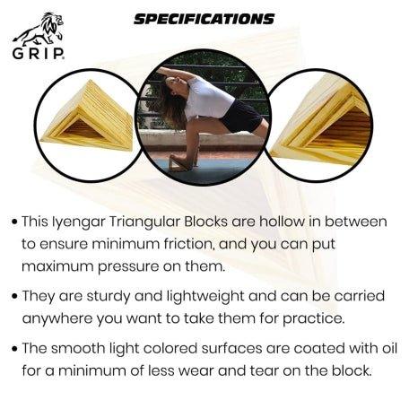 Grip Iyengar Triangular Block | They Are Sturdy And LightweightYoga toolGrip Iyengar Triangular Block | They Are Sturdy And Lightweight