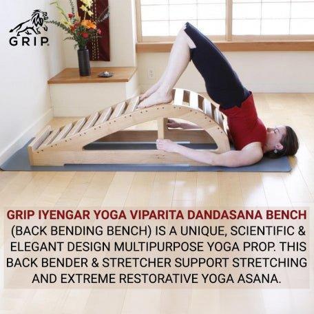 Grip Iyengar Viparita Dandasana Bench | Back- Bending Bench.