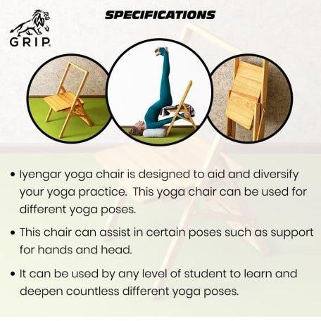 Grip Iyengar Yoga Chair | Used For A Variety Of PosesYoga toolGrip Iyengar Yoga Chair | Used For A Variety Of Poses