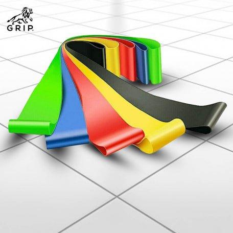 Grip Resistance Bands / Training Bands / Elastic Bands (Set Of 5) With Different Resistance Strength Level For Squats, Hips, Legs, Butt, Glutes And Full Body Workouts At Home, Gym Or While TravellingYoga toolGrip Resistance Bands| Training Bands | Elastic Bands (Set Of 5)