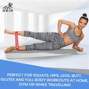 Grip Resistance Bands / Training Bands / Elastic Bands (Set Of 5) With Different Resistance Strength Level For Squats, Hips, Legs, Butt, Glutes And Full Body Workouts At Home, Gym Or While Travelling - CBD Store India