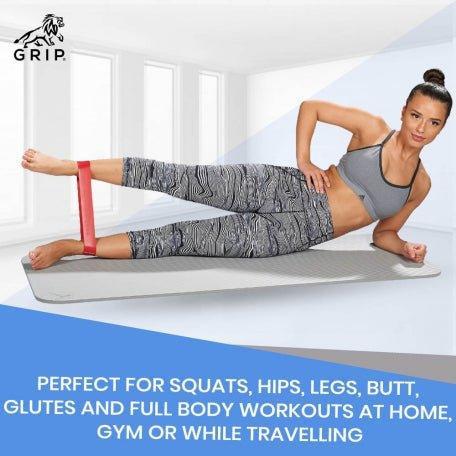 Grip Resistance Bands / Training Bands / Elastic Bands (Set Of 5) With Different Resistance Strength Level For Squats, Hips, Legs, Butt, Glutes And Full Body Workouts At Home, Gym Or While Travelling.