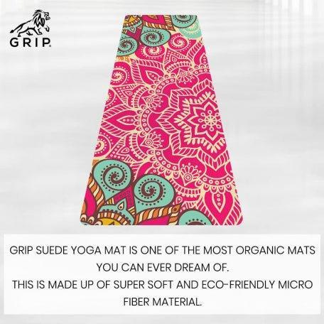 Grip Suede Yoga Mats 24 Inches X 72 Inches, 7MM Thickness, Suede Yoga Mats For Men & Women..