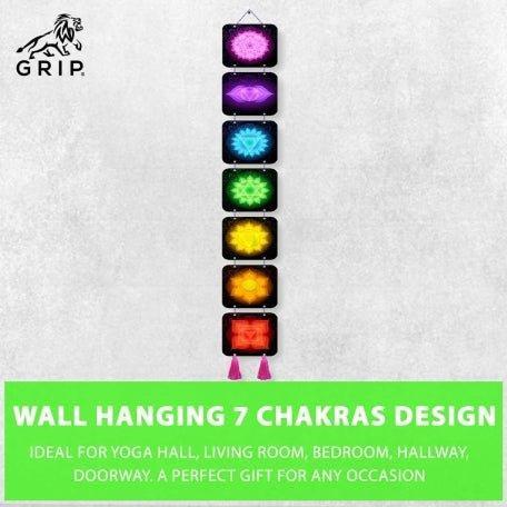 Grip Wall Hanging 7 Chakras Design, Yoga Meditation Hippie Psychedelic Boho, Decorative Items For Home.