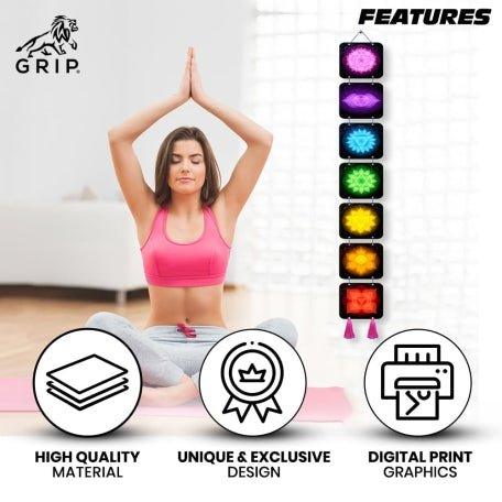Grip Wall Hanging 7 Chakras Design, Yoga Meditation Hippie Psychedelic Boho, Decorative Items For HomeYoga toolGrip Wall Hanging 7 Chakras Design | Decorative Items For Home