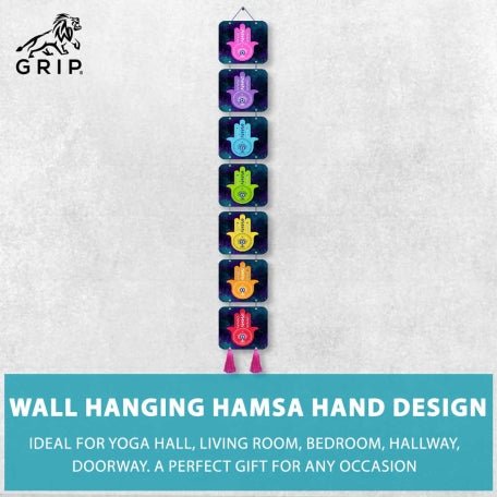 Grip Wall Hanging Hamsa Hand Design, Decorative Items For Home, With High Quality Digital Print - CBD Store India
