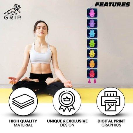 Grip Wall Hanging Hamsa Hand Design, Decorative Items For Home, With High Quality Digital PrintYoga toolGrip Wall Hanging Hamsa Hand Design, Decorative Items For Home