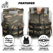 Grip Weight Jacket, Increase The Challenge Of Bodyweight And Resistance Activities - 10 Kgs - CBD Store India