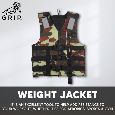 Grip Weight Jacket, Increase The Challenge Of Bodyweight And Resistance Activities - 15 Kgs - CBD Store India