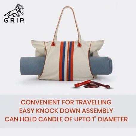 Grip Wooden Trataka Candle Stand For Opening Third Eye Meditation, Decorative Finish, Well Balanced & Without Sharp Edges.