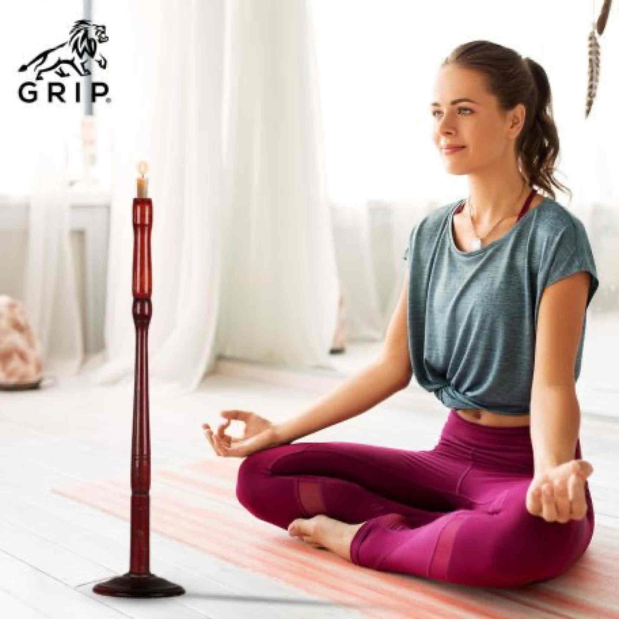 Grip Wooden Trataka Candle Stand For Opening Third Eye Meditation, Decorative Finish, Well Balanced & Without Sharp Edges.