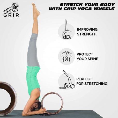 Grip Wooden Yoga Wheel-A Perfect Prop For Any Level Of Yoga Enthusiast.