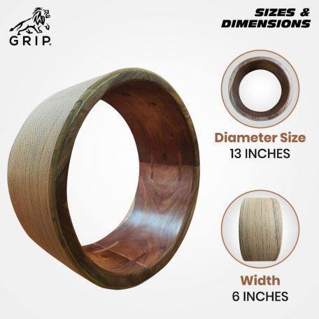 Grip Wooden Yoga Wheel-A Perfect Prop For Any Level Of Yoga Enthusiast.