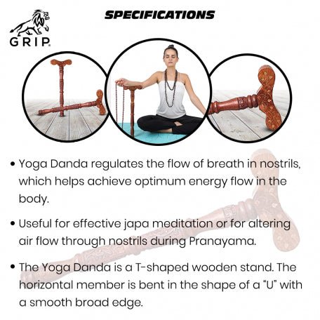 Grip Yoga Danda, It Regulates The Flow Of BREATH In Nostrils, Which Helps Achieve Optimum Energy Flow In The Body. - CBD Store India