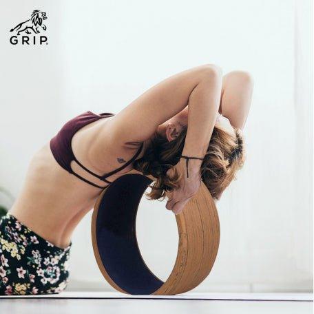 Grip Yoga Wheel - A Perfect Prop For Any Level Of Yoga Enthusiast, Help Stretch And Massage The Thoracic And Lumbar Region Muscles Improving Strength, Flexibility, And Balance, Standard Quality; 13 Inches Diameter.