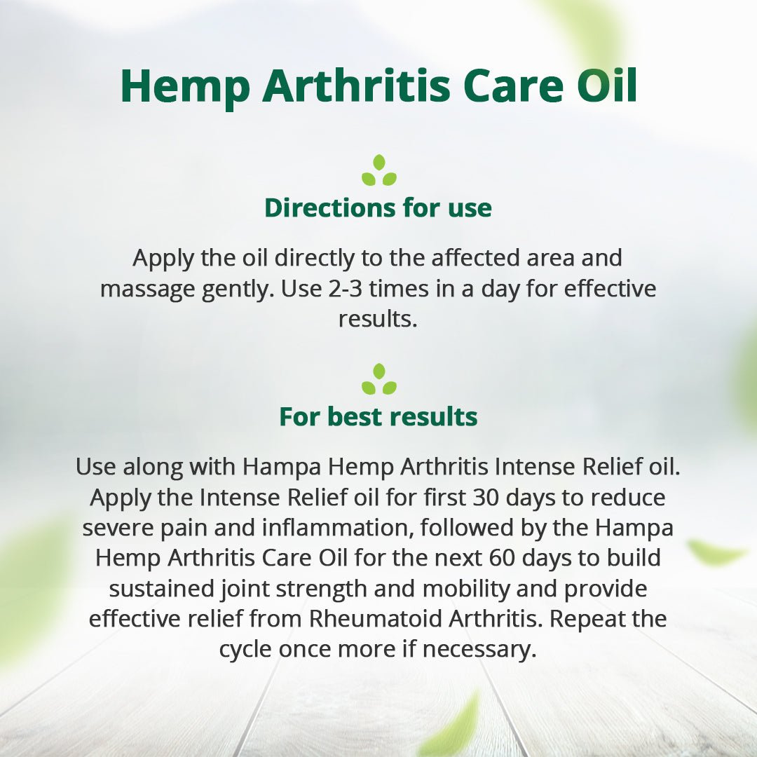 Hampa Wellness - Arthritis Intense Relief and Care Oil - CBD Store India